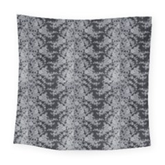 Black Floral Lace Pattern Square Tapestry (large) by paulaoliveiradesign