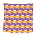purple and yellow Abstract pattern Square Tapestry (Large) View1