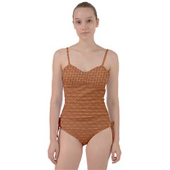 Orange Scales Sweetheart Tankini Set by Brini