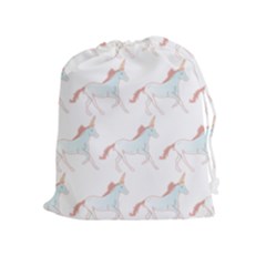 Unicorn Pattern Drawstring Pouches (extra Large) by paulaoliveiradesign