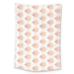 Geometric Losangle Pattern Rosy Large Tapestry by paulaoliveiradesign