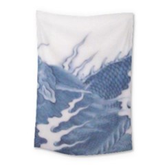 Blue Chinese Dragon Small Tapestry by paulaoliveiradesign