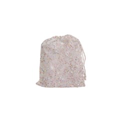 White Sparkle Glitter Pattern Drawstring Pouches (xs)  by paulaoliveiradesign
