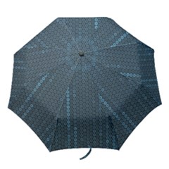 Blue Sparkly Sequin Texture Folding Umbrellas by paulaoliveiradesign