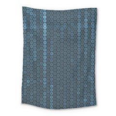 Blue Sparkly Sequin Texture Medium Tapestry by paulaoliveiradesign