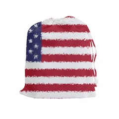 Flag Of The United States America Drawstring Pouches (extra Large) by paulaoliveiradesign