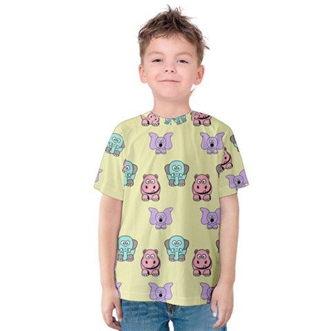 Animals Pastel Children Colorful Kids  Cotton Tee by BangZart