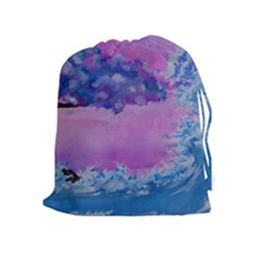 Rising To Touch You Drawstring Pouches (extra Large) by Dimkad
