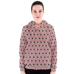 Black Stars Pattern Women s Zipper Hoodie by linceazul