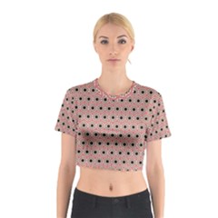 Black Stars Pattern Cotton Crop Top by linceazul