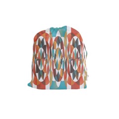 Colorful Geometric Abstract Drawstring Pouches (medium)  by linceazul