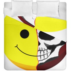 Skull Behind Your Smile Duvet Cover Double Side (king Size) by BangZart