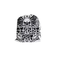 Tattoo Tribal Street Art Drawstring Pouches (small)  by Valentinaart