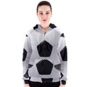 Soccer Ball Women s Zipper Hoodie View1