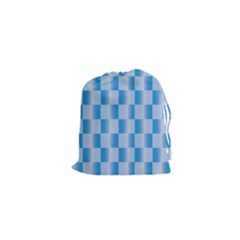 Blue Plaided Pattern Drawstring Pouches (xs)  by paulaoliveiradesign