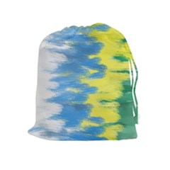 Brazil Colors Pattern Drawstring Pouches (extra Large) by paulaoliveiradesign