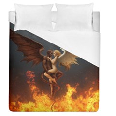 Angels Wings Curious Hell Heaven Duvet Cover (queen Size) by BangZart