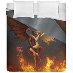 Angels Wings Curious Hell Heaven Duvet Cover Double Side (california King Size) by BangZart