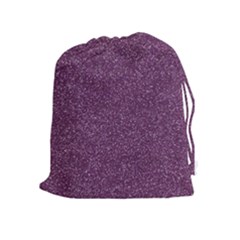 Purple Colorful Glitter Texture Pattern Drawstring Pouches (extra Large) by paulaoliveiradesign