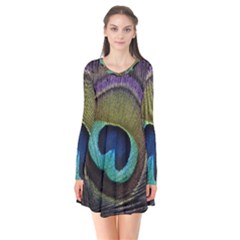 Peacock Feather Flare Dress by BangZart