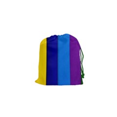 Paper Rainbow Colorful Colors Drawstring Pouches (xs)  by paulaoliveiradesign