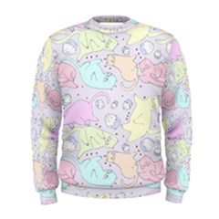 Cat Animal Pet Pattern Men s Sweatshirt by BangZart