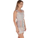 Simple Saturated Pattern Bodycon Dress View3
