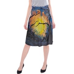 Soul Offering Midi Beach Skirt by Dimkad