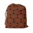 Triangle Knot Orange And Black Fabric Drawstring Pouches (XXL) View2
