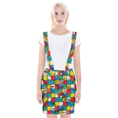 Snakes And Ladders Braces Suspender Skirt by BangZart