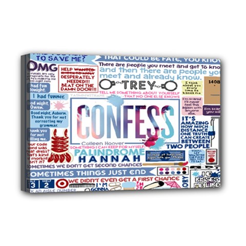 Book Collage Based On Confess Deluxe Canvas 18  X 12   by BangZart