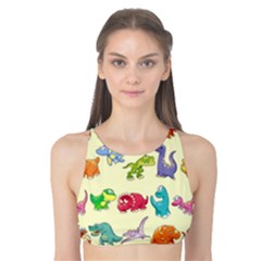 Group Of Funny Dinosaurs Graphic Tank Bikini Top by BangZart