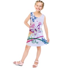 Butterfly Vector Art Kids  Tunic Dress by BangZart
