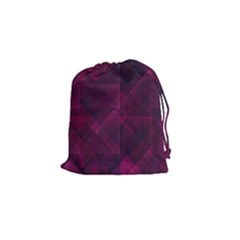 Pinkpunkplaid Drawstring Pouches (small)  by designsbyamerianna