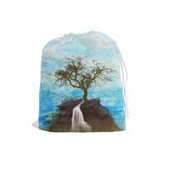 Single Tree Drawstring Pouches (large)  by berwies