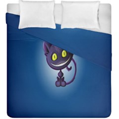 Funny Cute Cat Duvet Cover Double Side (king Size) by BangZart