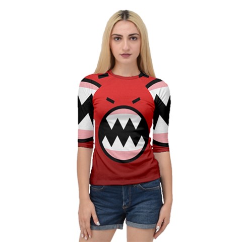 Funny Angry Quarter Sleeve Tee by BangZart