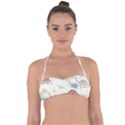 Dinosaur Art Pattern Halter Bandeau Bikini Top View1