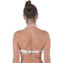 Dinosaur Art Pattern Halter Bandeau Bikini Top View2