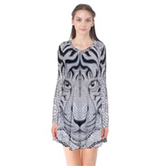 Tiger Head Flare Dress by BangZart