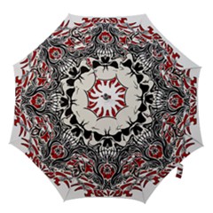 Skull Tribal Hook Handle Umbrellas (small) by Valentinaart