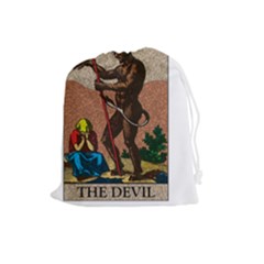 The Devil - Tarot Drawstring Pouches (large)  by Valentinaart