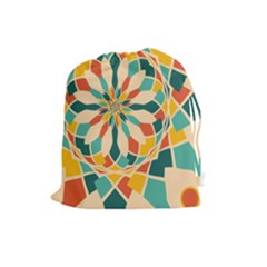 Summer Festival Drawstring Pouches (large)  by linceazul