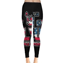 4th Of July Independence Day Leggings  by Valentinaart