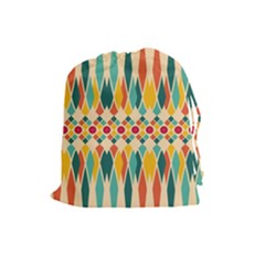 Festive Pattern Drawstring Pouches (large)  by linceazul