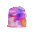 Colorful Abstract pink and purple pattern Drawstring Pouches (Large)  View1