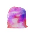 Colorful Abstract pink and purple pattern Drawstring Pouches (Large)  View2