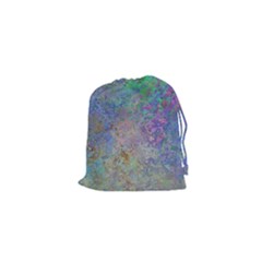 Colorful Pattern Blue And Purple Colormix Drawstring Pouches (xs)  by paulaoliveiradesign