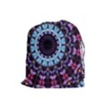 Kaleidoscope Mandala Purple Pattern art Drawstring Pouches (Large)  View1