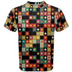 Colors On Black Men s Cotton Tee by linceazul